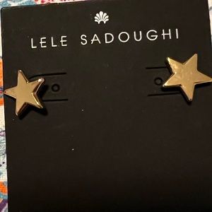 Lele Sadoughi ⭐️ Gold Star Stud Earrings